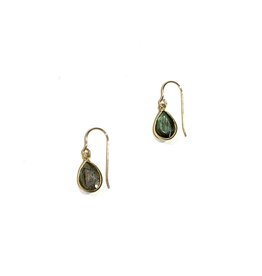Bo Gold Earrings - Gold - Labradorite