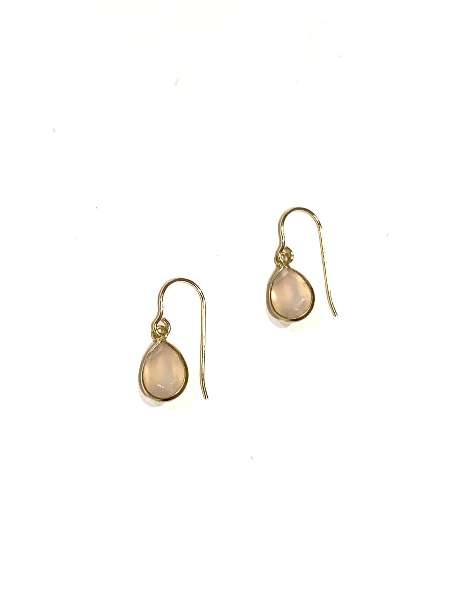 Bo Gold Earrings - Gold - Rose quartz