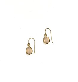 Bo Gold Earrings - Gold - Rose quartz