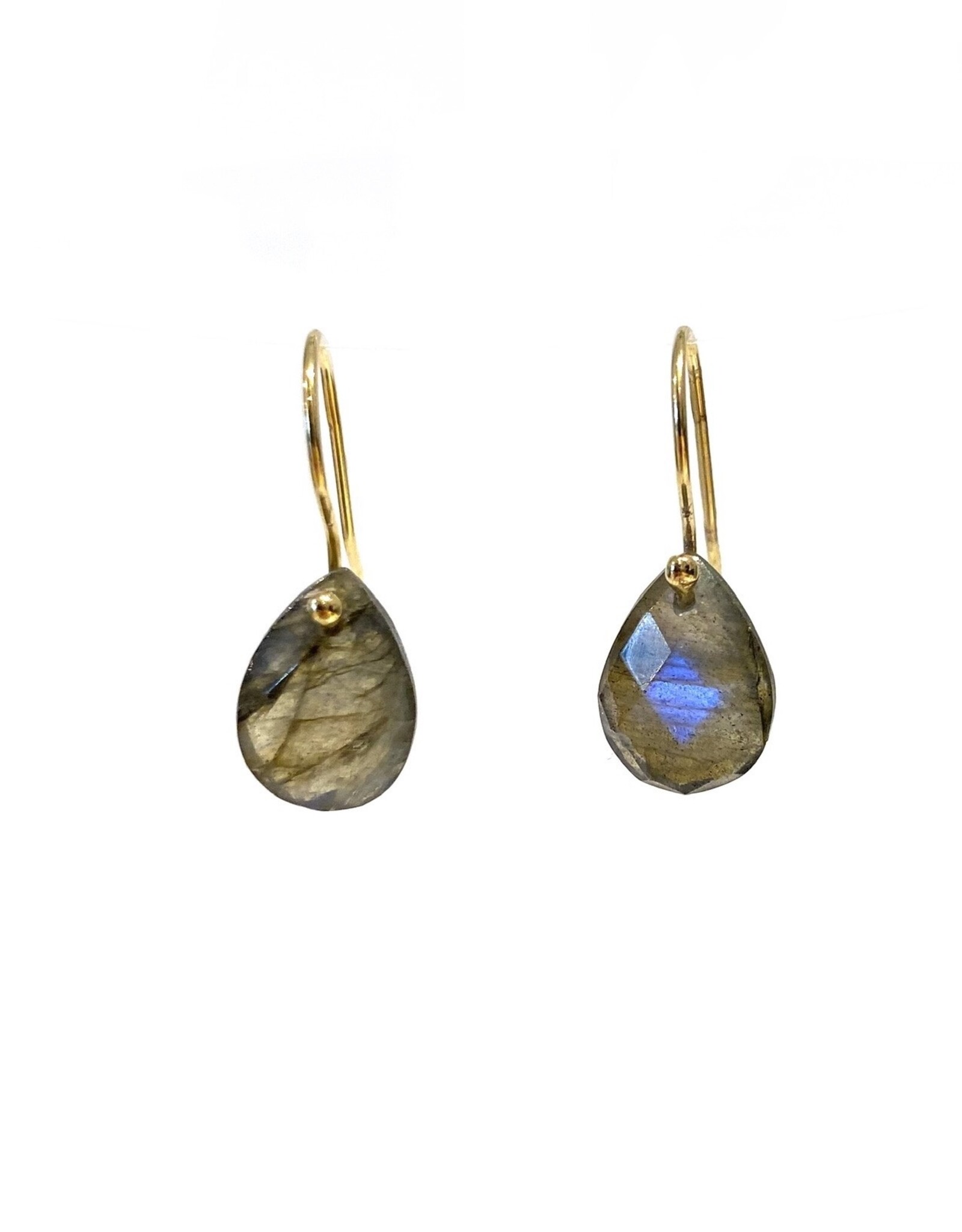 Bo Gold Earrings - Gold - Labradorite