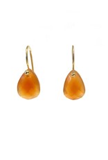 Bo Gold Earrings - Gold - Carnelian