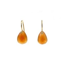 Bo Gold Earrings - Gold - Carnelian