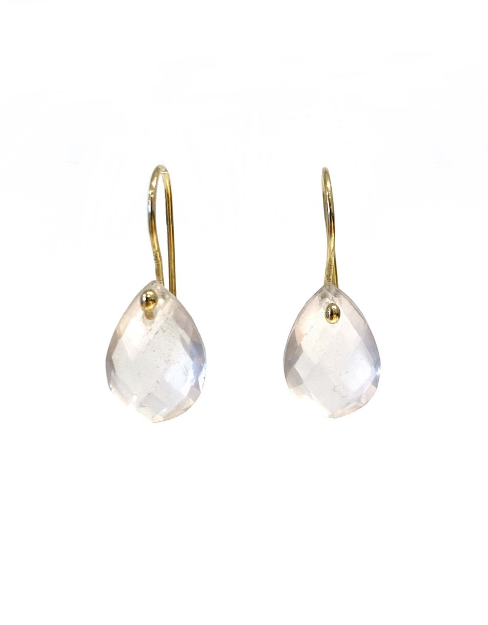 Bo Gold Earrings - Gold - Pink Quartz