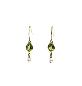 Bo Gold Earrings - Gold - Peridot