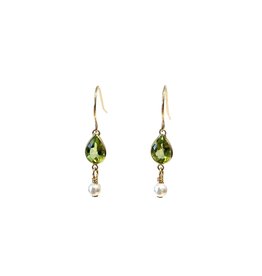 Bo Gold Earrings - Gold - Peridot