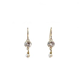 Bo Gold Earrings - Gold - Crystal