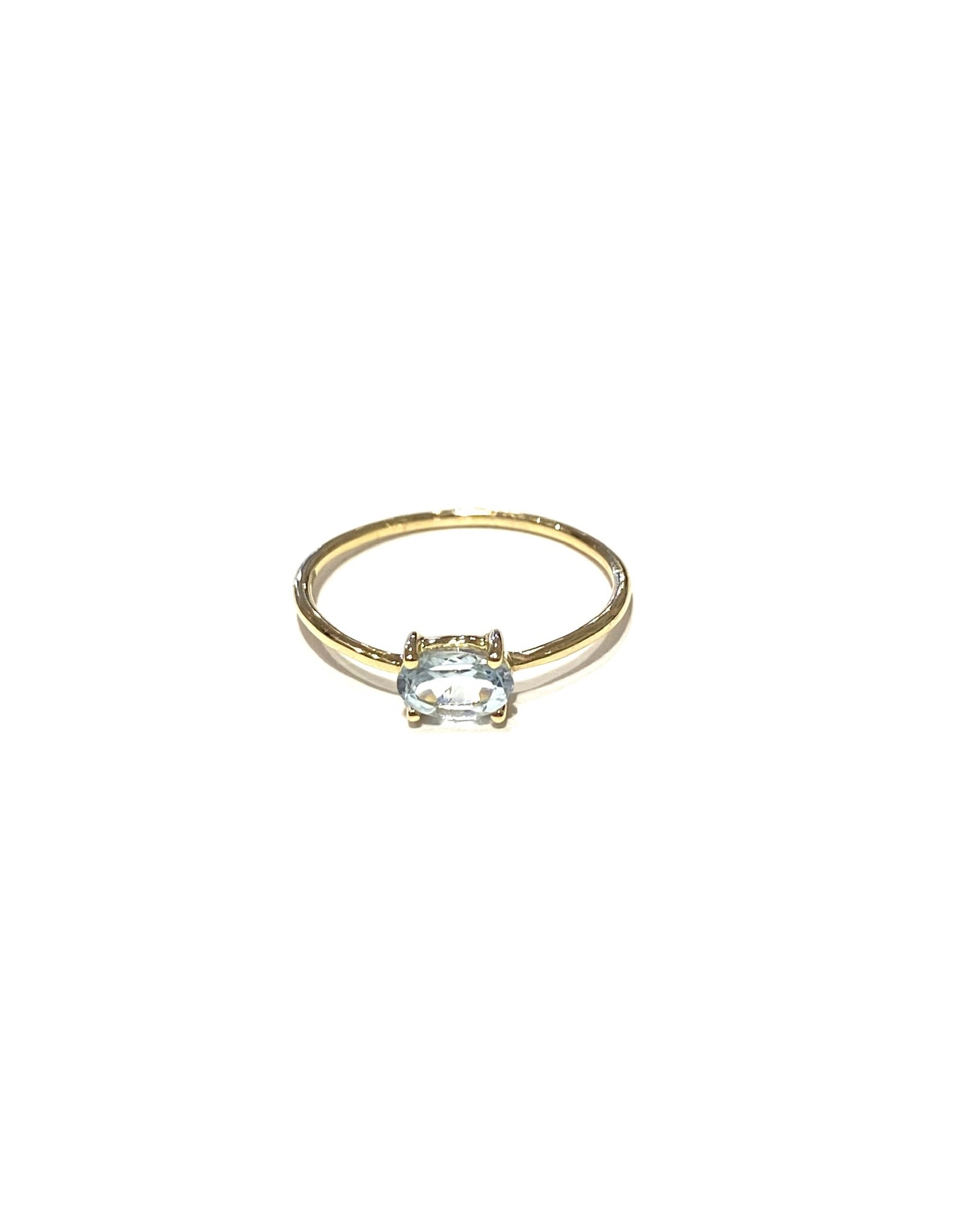 Bo Gold Ring - Gold - Blue Topaz