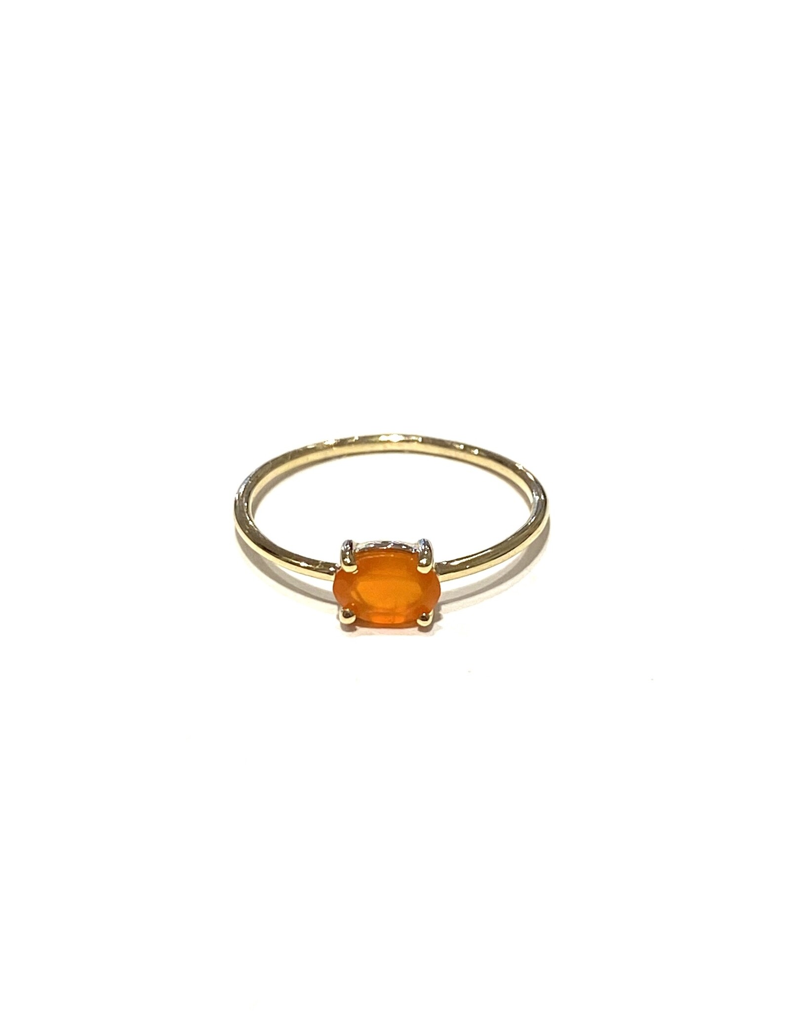 Bo Gold Ring - Gold - Carnelian