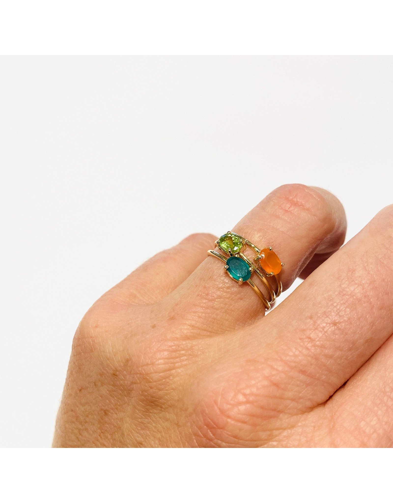 Bo Gold Ring - Gold - Green Onyx