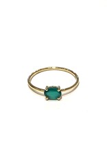 Bo Gold Ring - Goud - Groene Onyx