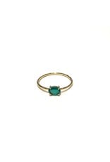 Bo Gold Ring - Goud - Groene Onyx