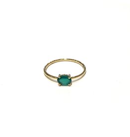 Bo Gold Ring - Gold - Green Onyx