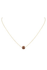 Bo Gold Necklace - Gold - Gemstone