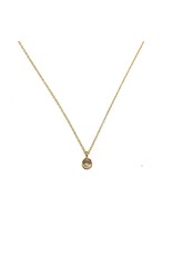 Bo Gold Necklace - Gold - Gemstone