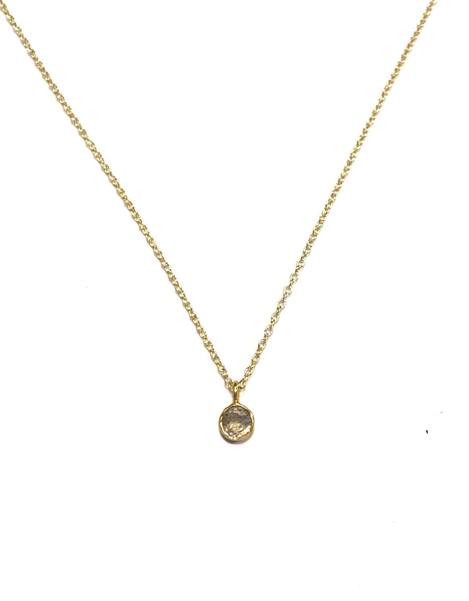 Bo Gold Necklace - Gold - Gemstone