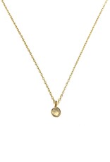 Bo Gold Necklace - Gold - Gemstone