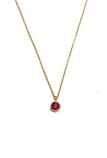 Bo Gold Necklace - Gold - Gemstone