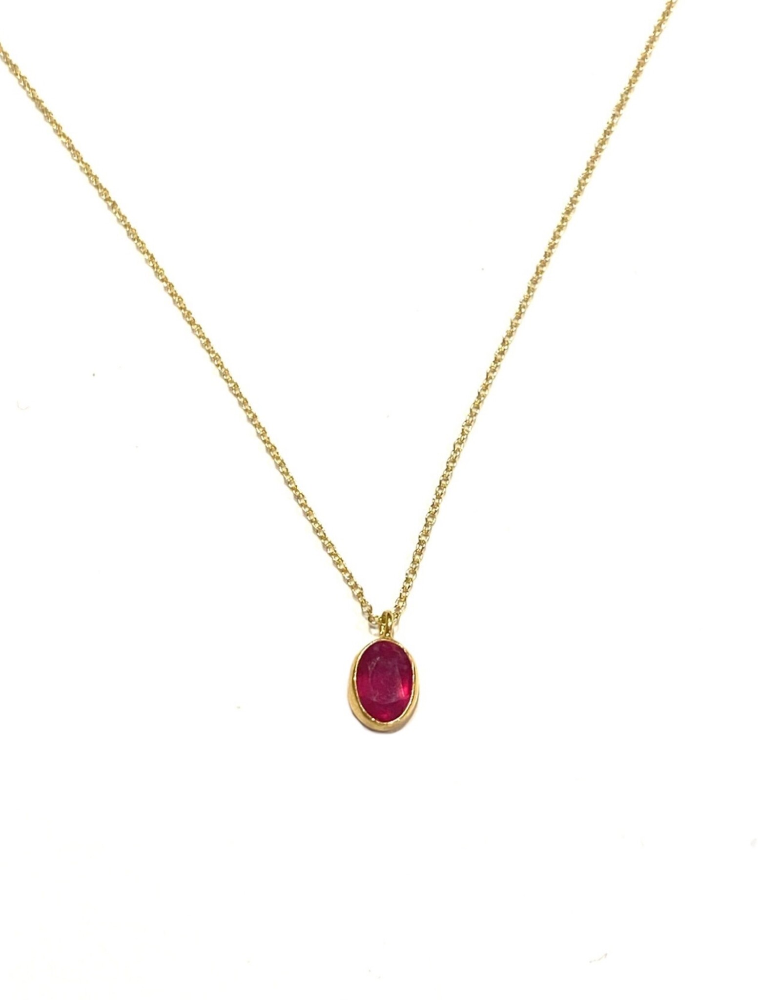 Bo Gold Ketting - Goud - Edelsteen