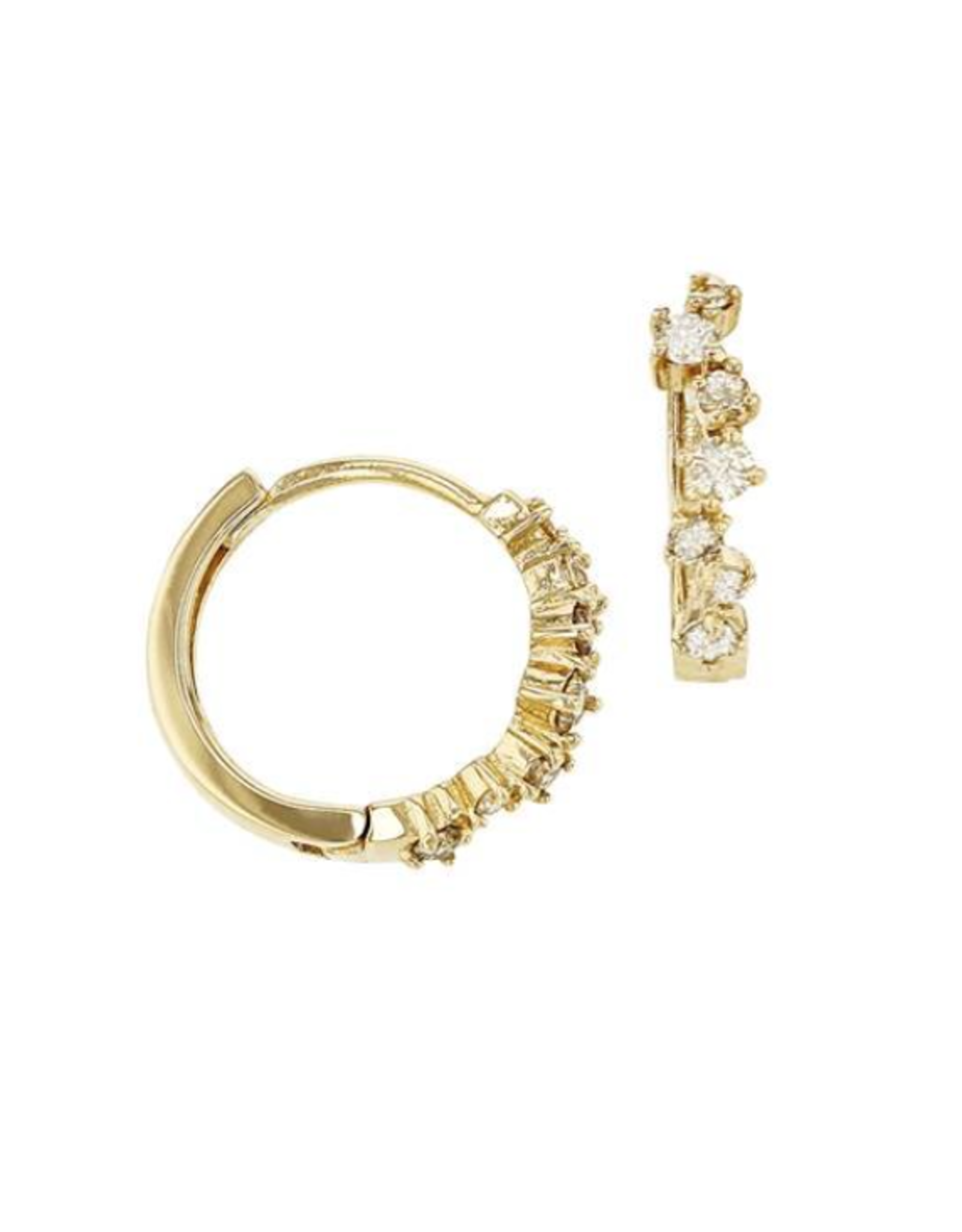 Bo Gold Earrings - Gold - Diamonds