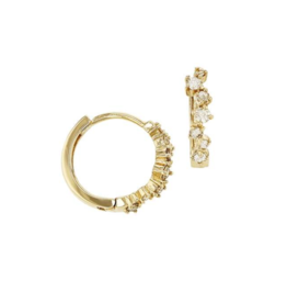 Bo Gold Earrings - Gold - Diamonds
