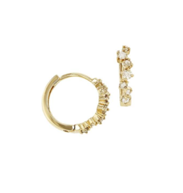 Bo Gold Earrings - Gold - Diamonds