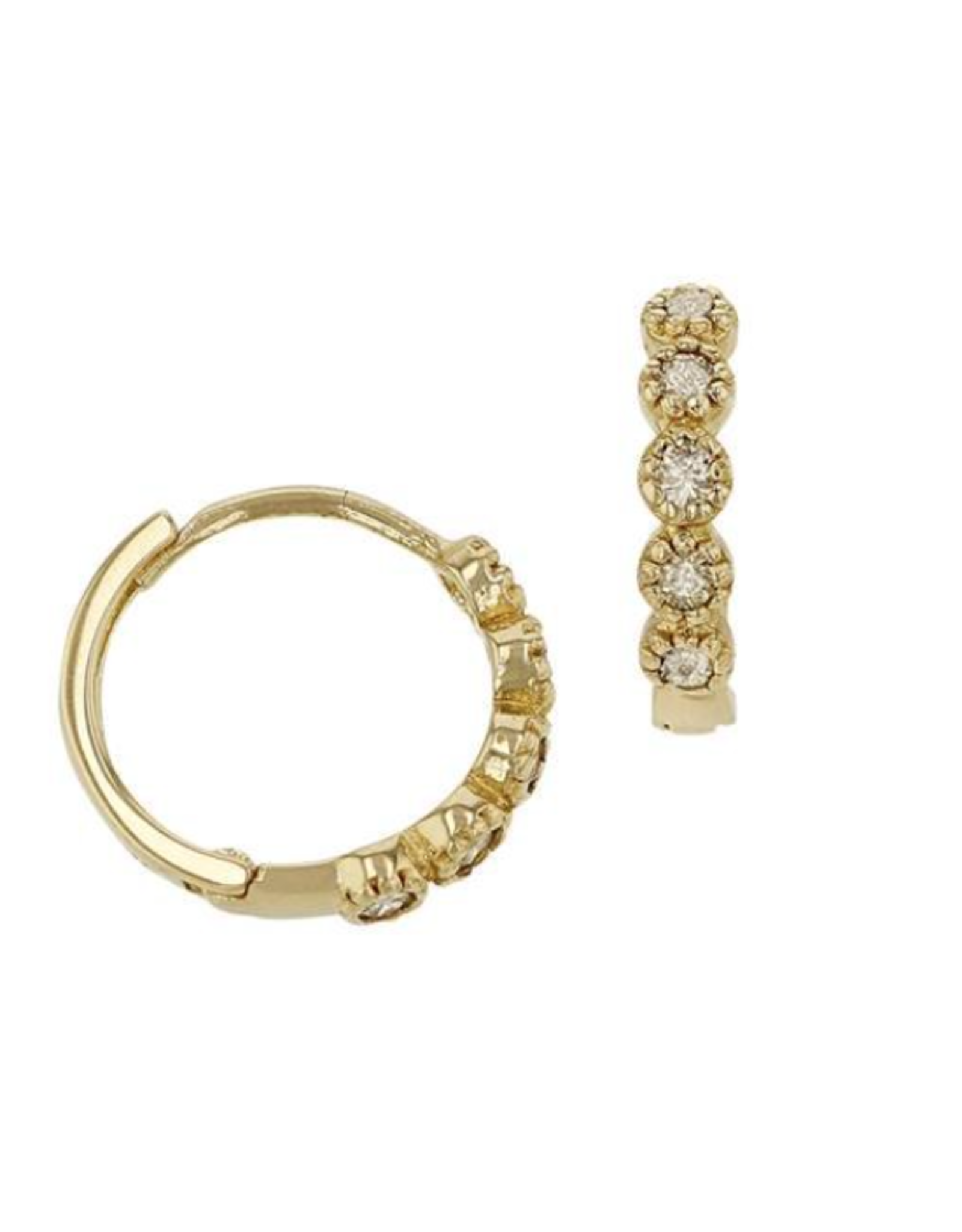 Bo Gold Earrings - Gold - Diamonds