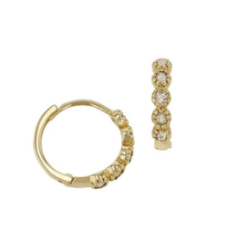 Bo Gold Earrings - Gold - Diamonds