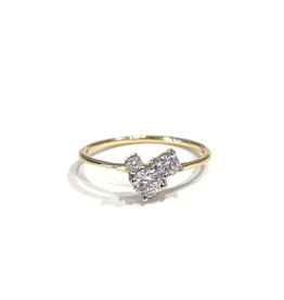 Bo Gold Ring - Goud  - Diamanten