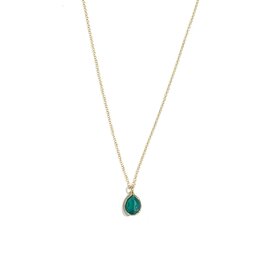 Bo Gold Necklace - Gold - Gemstone