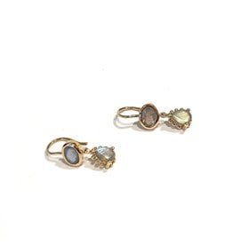 Bo Gold Earrings - Gold - Gemstones