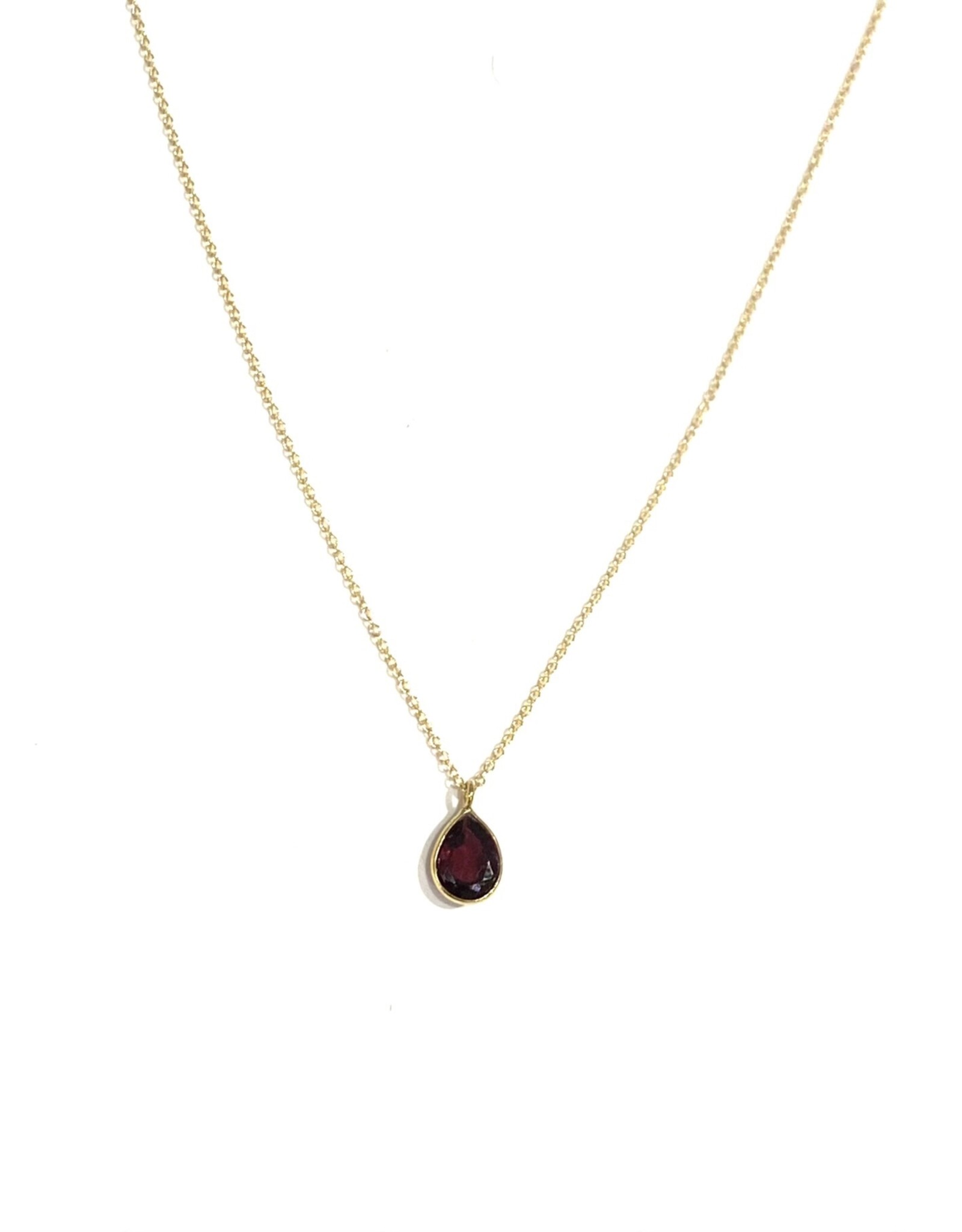 Bo Gold Necklace - Gold - Gemstone