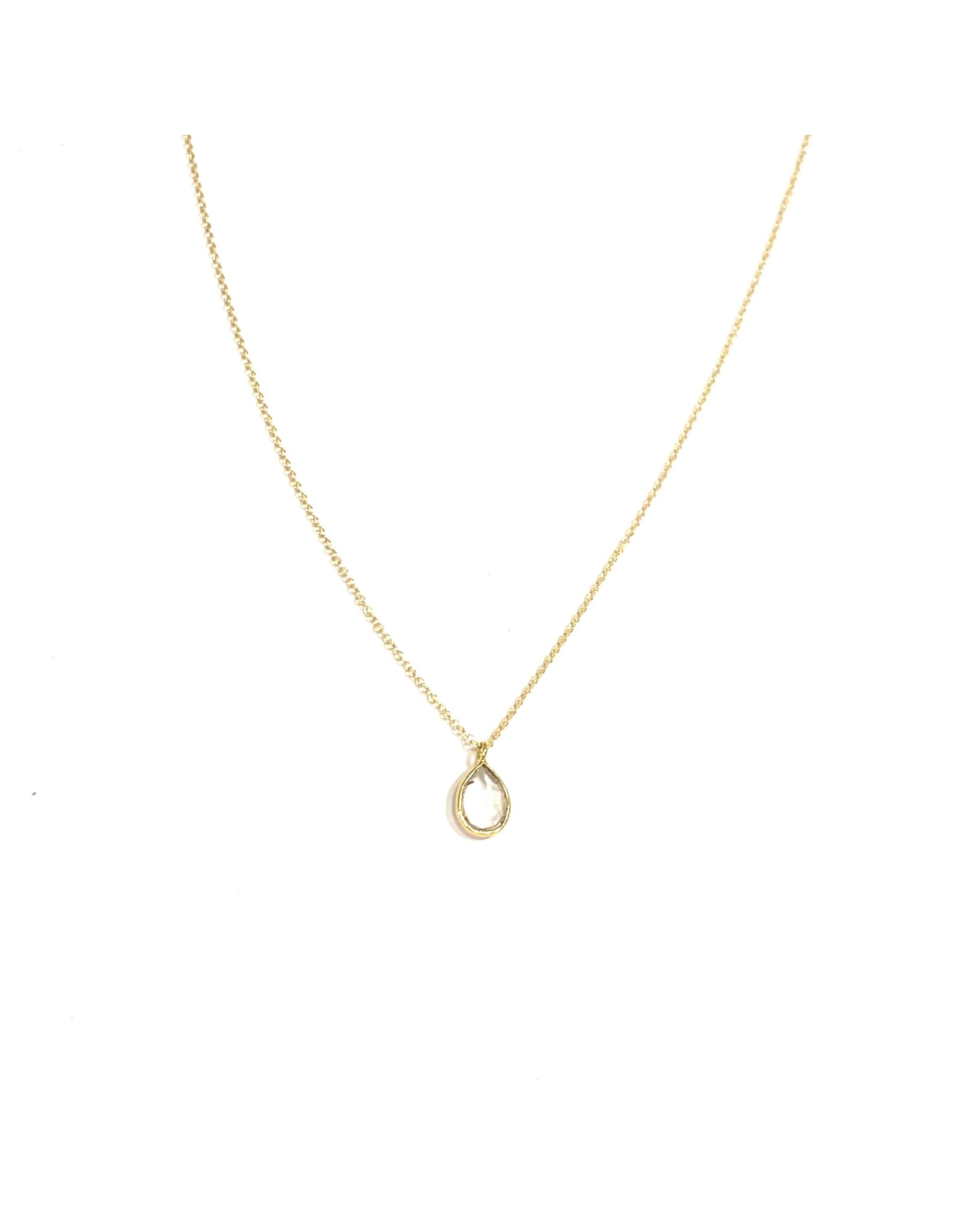 Bo Gold Necklace - Gold - Gemstone