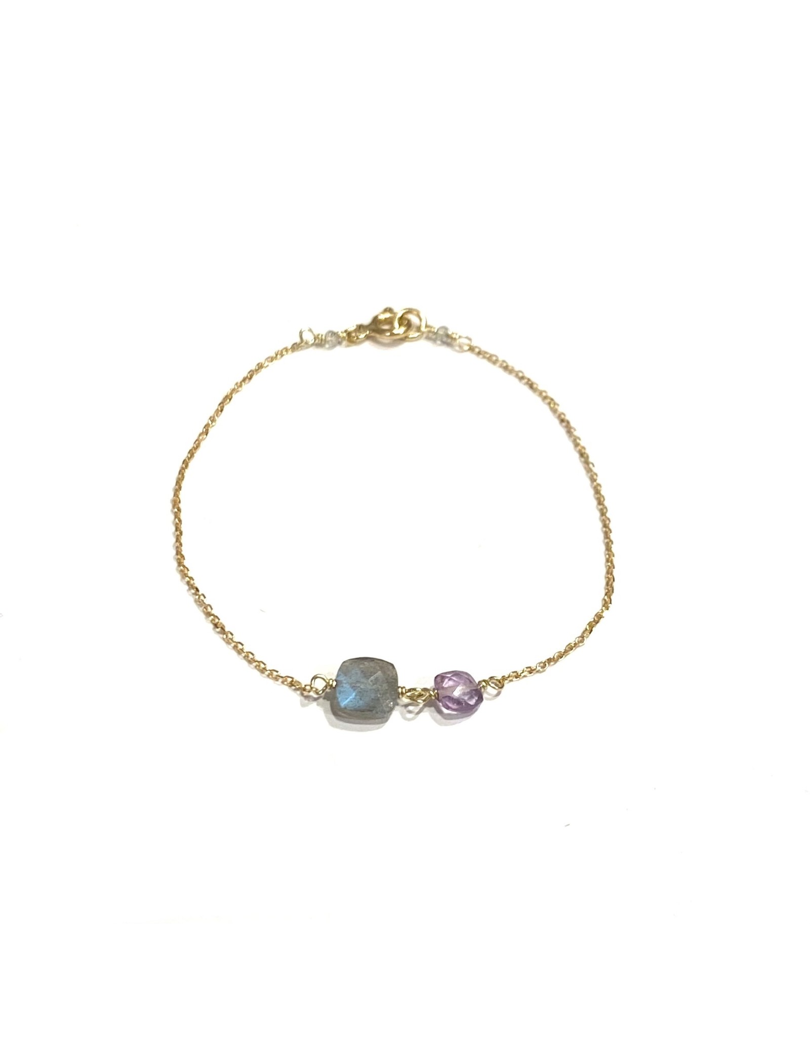 Bo Gold Bracelet - Gold - Gemstone