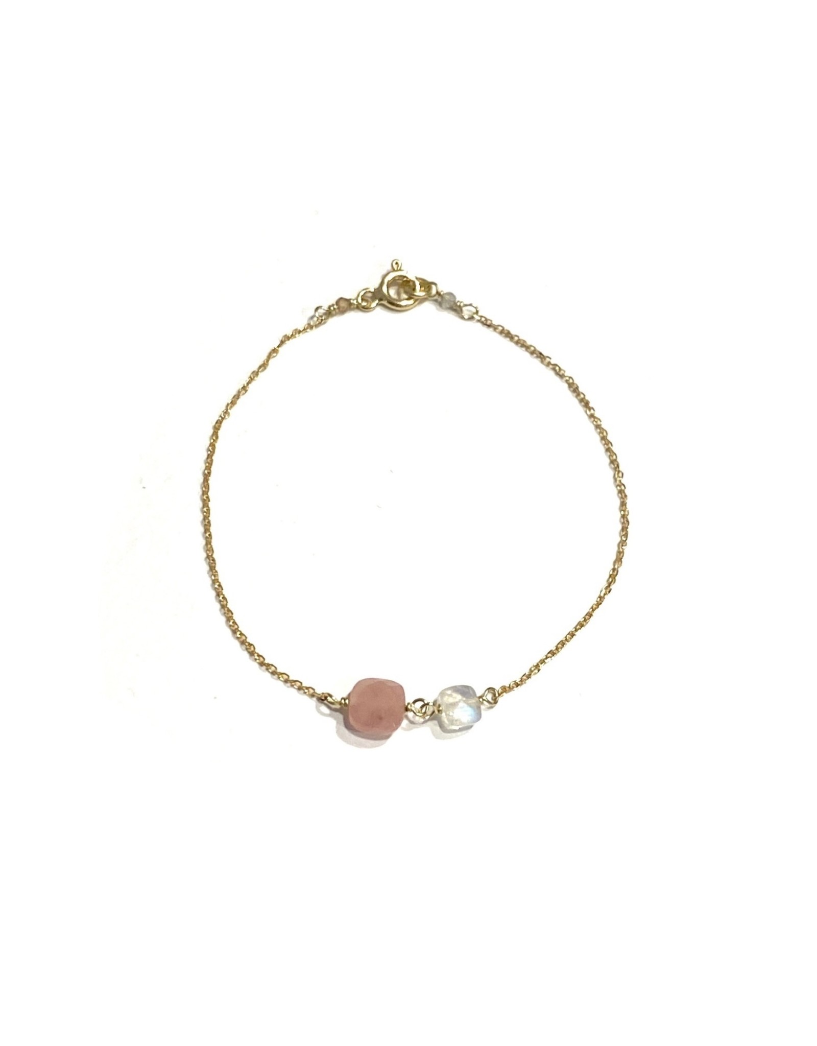 Bo Gold Bracelet - Gold - Gemstone