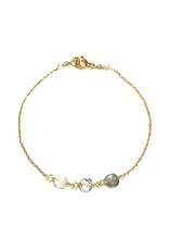 Bo Gold Armband - Goud - Edelsteen