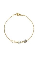 Bo Gold Bracelet - Gold - Gemstone