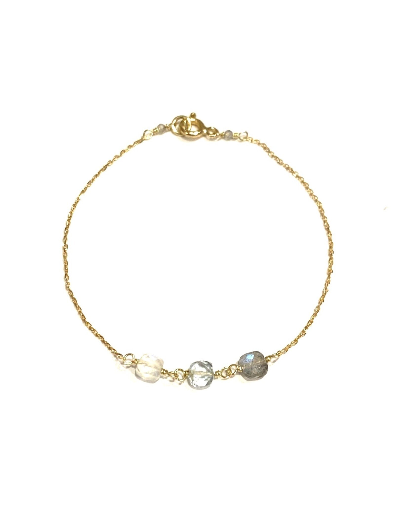 Bo Gold Bracelet - Gold - Gemstone