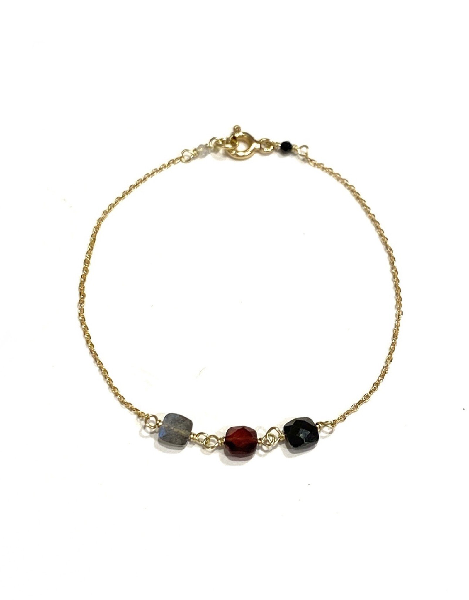 Bo Gold Bracelet - Gold - Gemstone