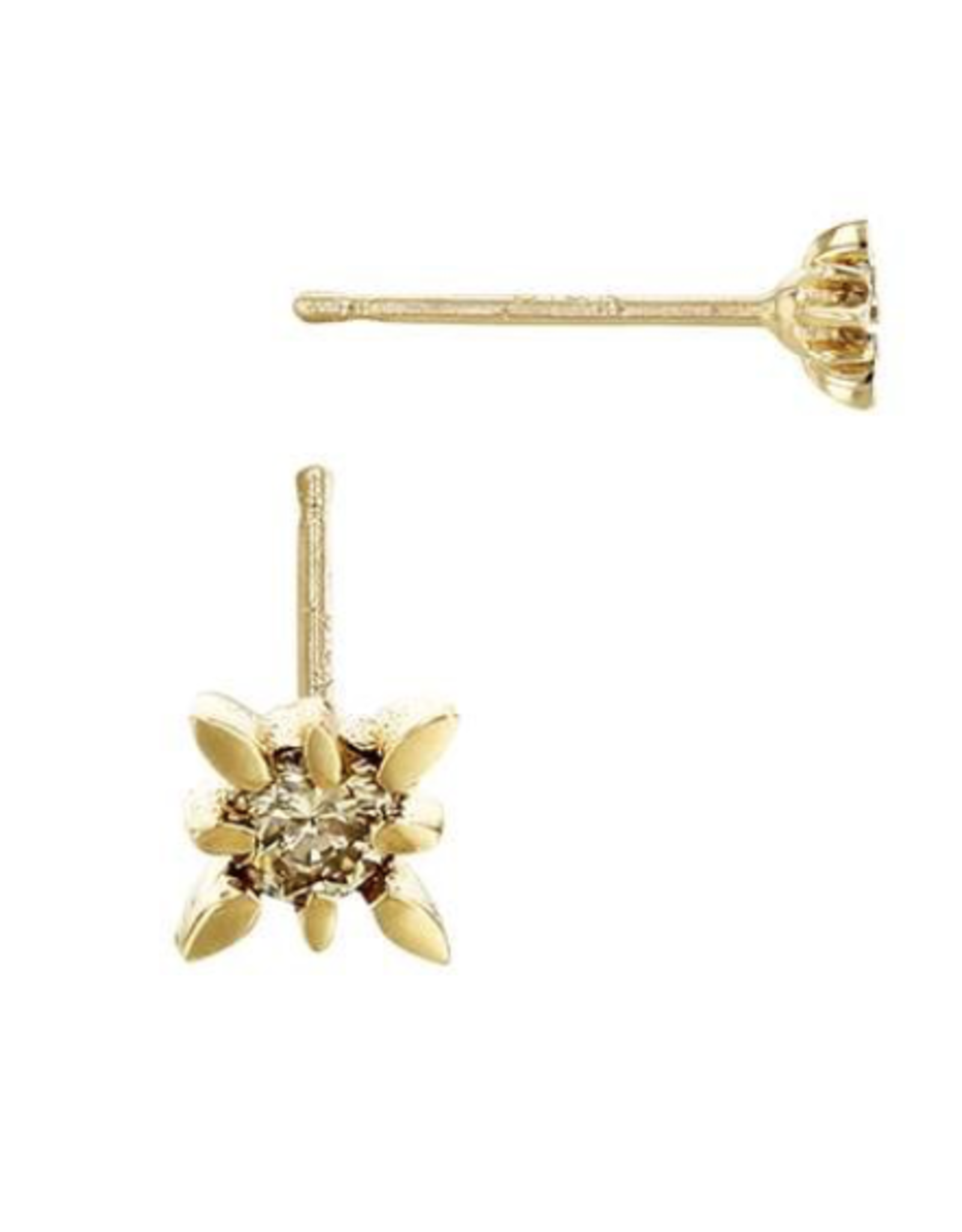Bo Gold Earring - Gold - Star - Diamond