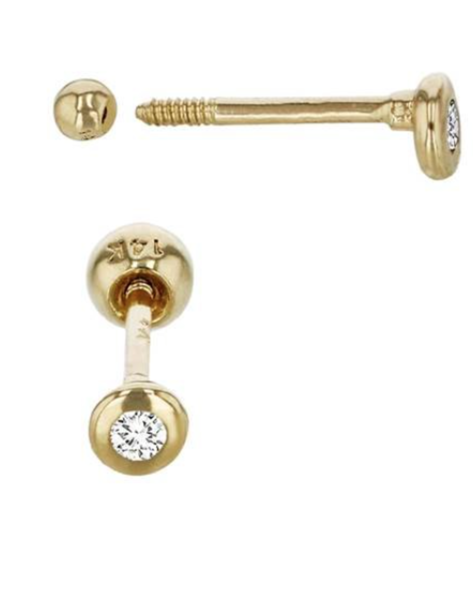 Bo Gold Earrings - Gold - Diamond