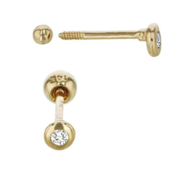 Bo Gold Earrings - Gold - Diamond