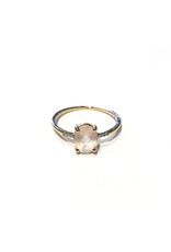 Bo Gold Ring - Gold - Pink Quartz - Diamond