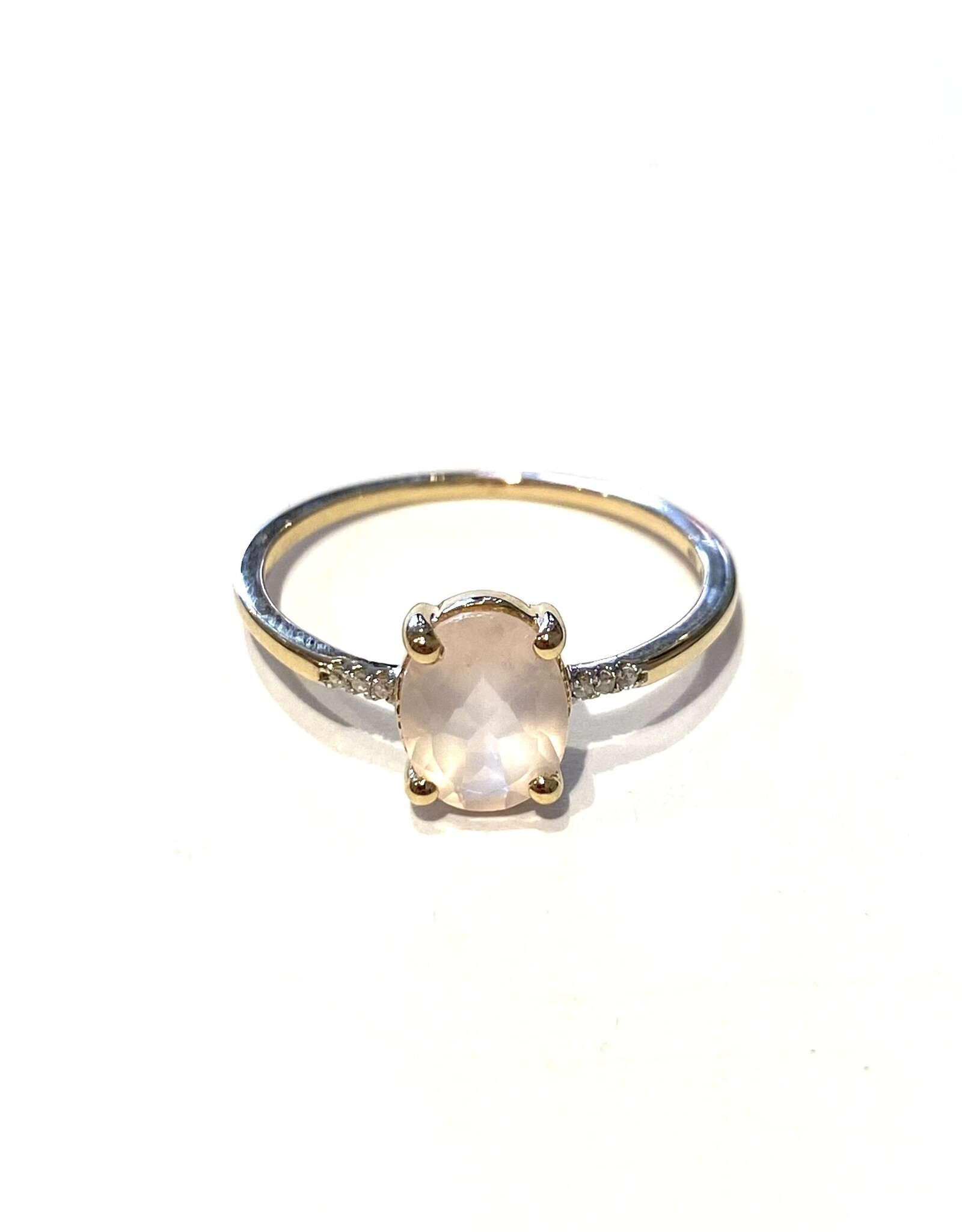 Bo Gold Ring - Gold - Pink Quartz - Diamond