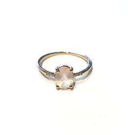 Bo Gold Ring - Goud - Rozenkwarts - Diamant