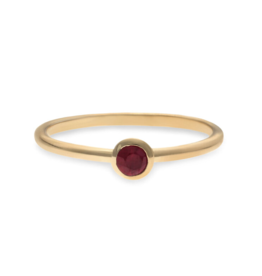 Swing Jewels Ring - Gold - Ruby - July