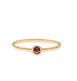Swing Jewels Ring - Gold - Pink Tourmaline - October
