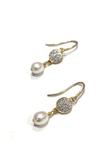 Bo Gold Earrings - Gold - Pearl - Diamonds