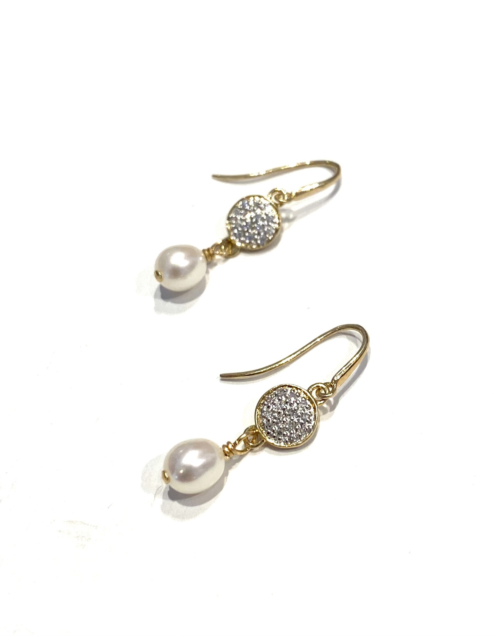 Bo Gold Earrings - Gold - Pearl - Diamonds