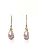 Navarro Earrings - Gold - Pearl - Diamond