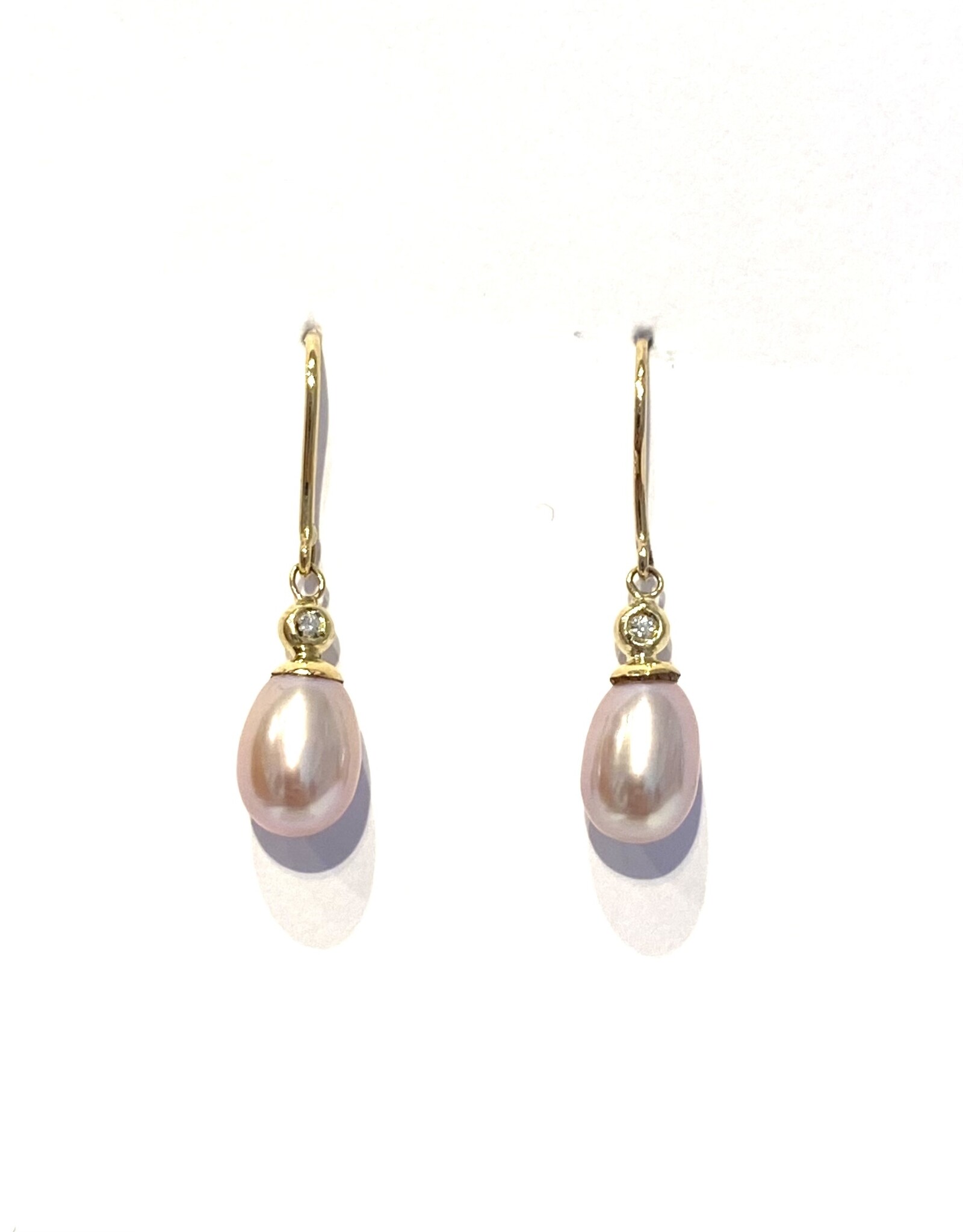 Navarro Earrings - Gold - Pearl - Diamond